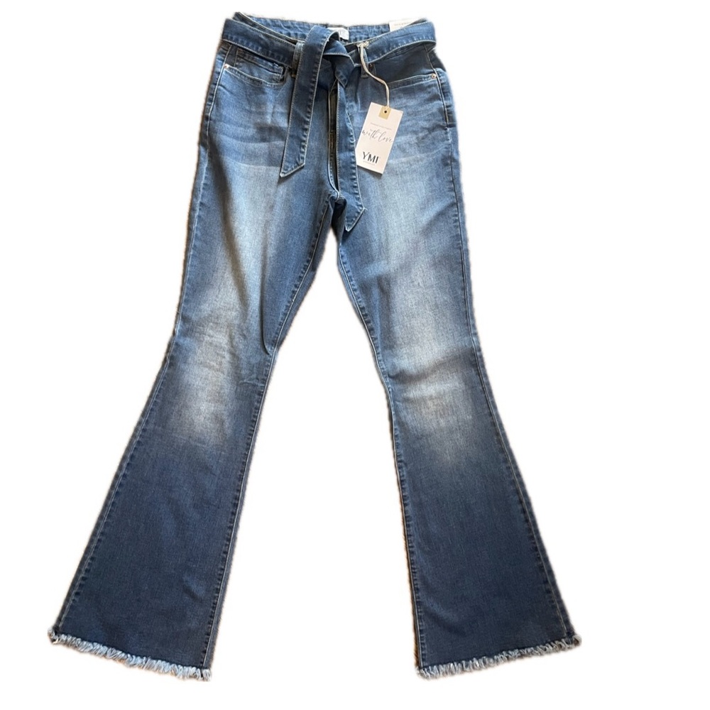 YMI Light Blue Flare High Rise Jeans - Picture 2 of 6